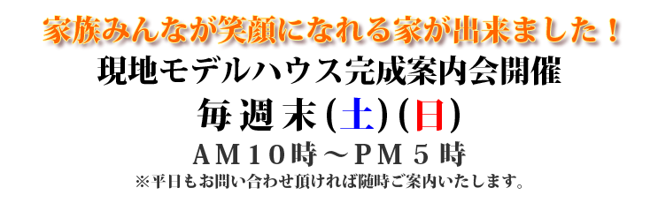 現地モデルハウス案内会開催
